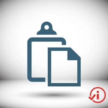 Paste icon stock vector illustration flat design Stock Illustration