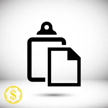 Paste icon stock vector illustration flat design Stock Illustration
