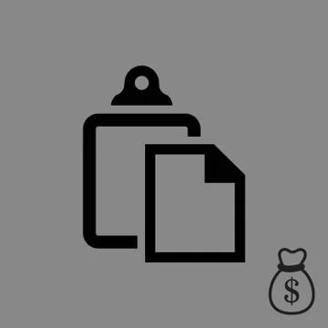 Paste icon stock vector illustration flat design Stock Illustration
