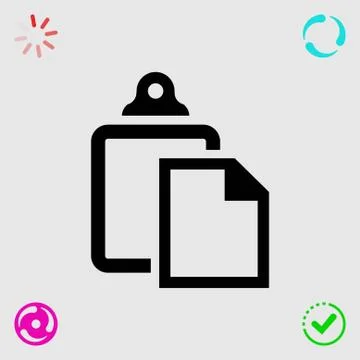 Paste icon stock vector illustration flat design Stock Illustration