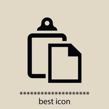 Paste icon stock vector illustration flat design Stock Illustration