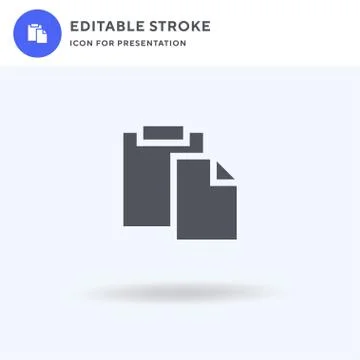 Paste icon vector, filled flat sign, solid pictogram isolated on white, logo Stock Illustration