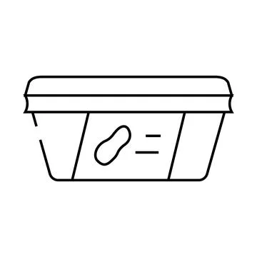 Paste peanut package line icon vector illustration Stock Illustration