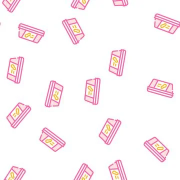 Paste peanut package vector seamless pattern Stock Illustration