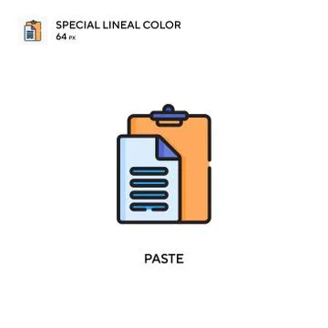 Paste Special lineal color icon. Illustration symbol design template for web  Stock-Illustration