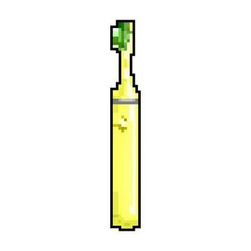 Paste tooth brush game pixel art vector illustration Stock Illustration