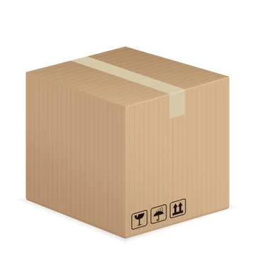 Pasteboard box Stock Illustration