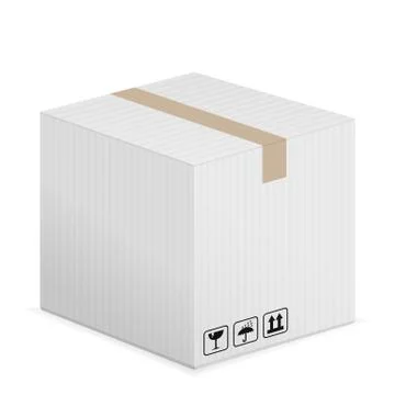 Pasteboard box Stock Illustration
