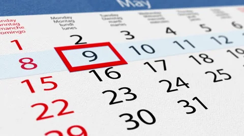 Pasteboard calendar with moving pointer Vídeos de archivo 56293239