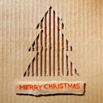 Pasteboard Christmas tree Foto stock