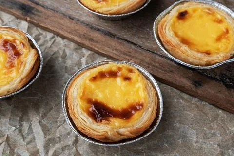 Pasteis de belem, typical pasteis de nata from portugal Stock Photos