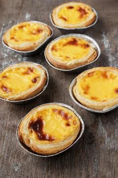 Pasteis de belem, typical pasteis de nata from portugal Stock Photos
