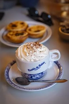 Pasteis de Belem, the world famous Lisbon bakery renowned for its Portugues.. Stock Photos