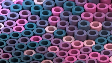 Pastel 3D Shapes Background Stock Footage 300794220