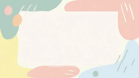 Pastel abstract animated border frame with copy space, hand drawn digital s.. 库存影片 342043465