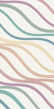A pastel abstract background featuring wavy multicolor stripes, offering a .. Stock Illustration