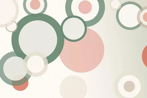 Pastel abstract background with overlapping circular bubbles and soft shape.. Stock Illustration