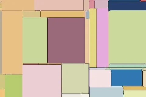 Pastel abstract background of pixelated geometric shapes. Computer screen noi Illustrazione stock