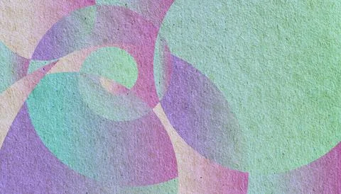 Pastel abstract background with soft geometric shapes and paper texture Illustrazione stock