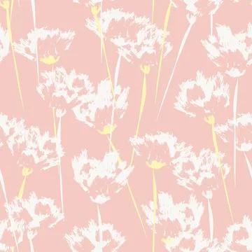 Pastel Abstract Floral Seamless Pattern Design 스톡 일러스트