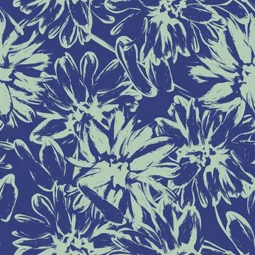 Pastel Abstract Floral Seamless Pattern Design イラスト素材