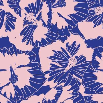 Pastel Abstract Floral Seamless Pattern Design イラスト素材