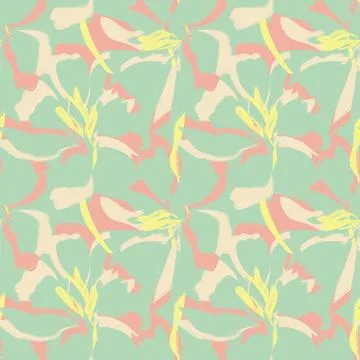 Pastel Abstract Floral Seamless Pattern Design イラスト素材