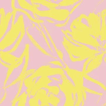 Pastel Abstract Floral Seamless Pattern Design Stock Illustration