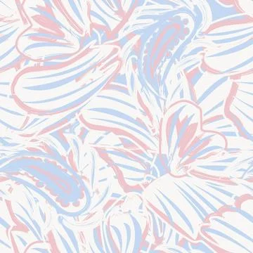 Pastel Abstract Floral Seamless Pattern Design Stock Illustration