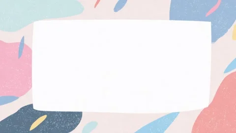 Pastel abstract frame with centered copy space, hand drawn stop motion bord.. Stock Footage 342043474