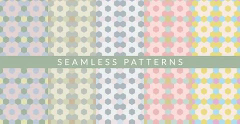 Pastel Abstract Geometric Pattern Vector Illustration Background Art Stock Illustration
