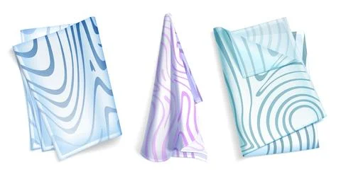 Pastel abstract patterned kitchen towels set Stock Illustration