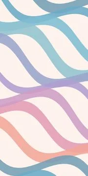A pastel abstract wave pattern with flowing curved stripes in purple, pink,.. Stockillustratie
