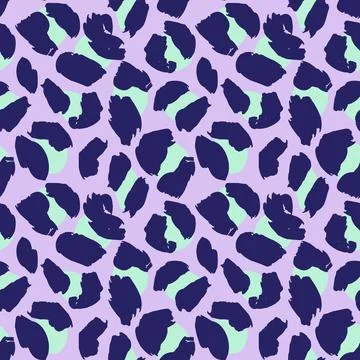 Pastel Animal Leopard Seamless Pattern Background 스톡 일러스트