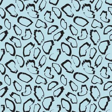 Pastel Animal Leopard Seamless Pattern Background 스톡 일러스트