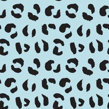 Pastel Animal Leopard Seamless Pattern Background Illustrazione stock