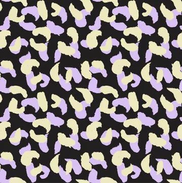 Pastel Animal Leopard Seamless Pattern Background Stock Illustration