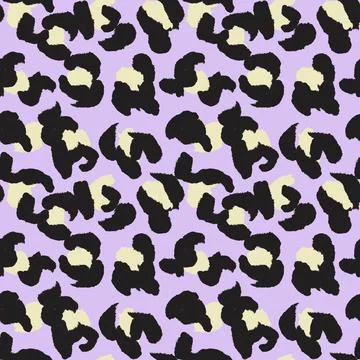 Pastel Animal Leopard Seamless Pattern Background 스톡 일러스트