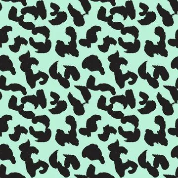 Pastel Animal Leopard Seamless Pattern Background Stock Illustration