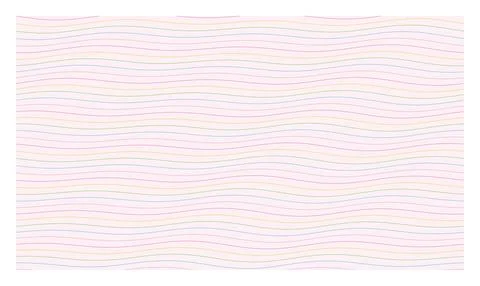 Pastel background design with flowing wave lines in soft shades of rainbow .. Stockillustratie