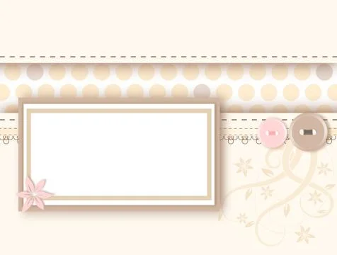 Pastel background with message card - copy space Stock Illustration