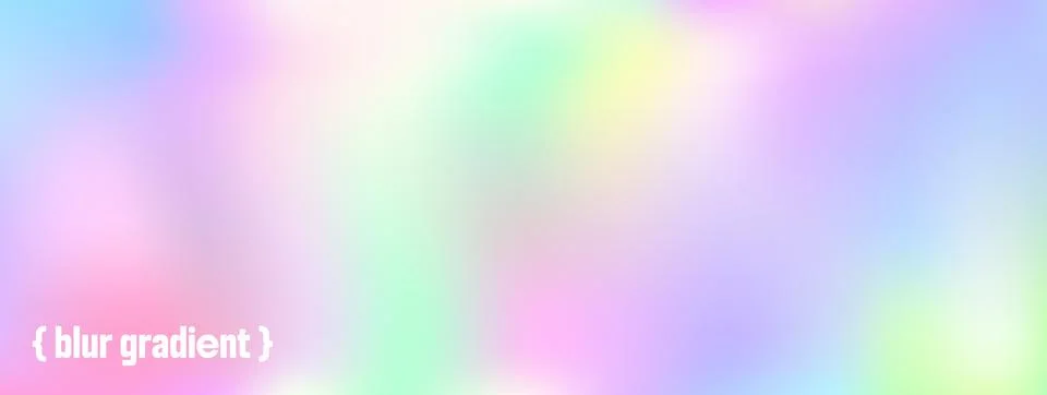Pastel background with spring gradient and gradation holographic foil for beauty Stock Illustration