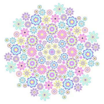 Pastel big flower Stock Illustration