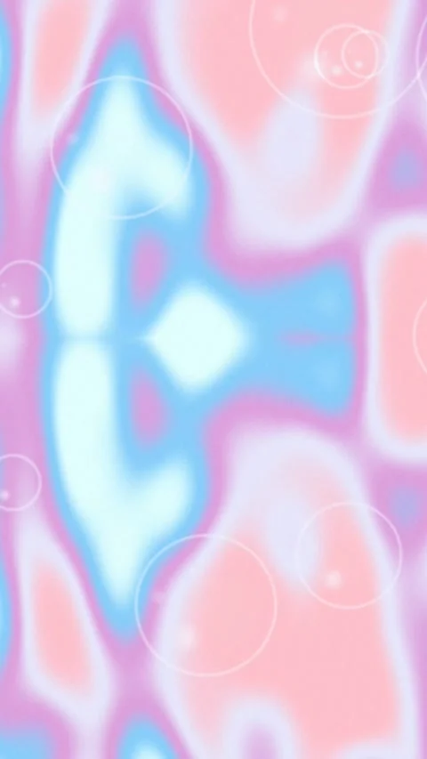 Pastel Blob Fluid Loop | Soft Pink Blue Dreamy Bubble Motion Stock Footage 342985415