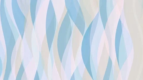 Pastel Blue Abstract Wavy Shapes Seamless Loop - Calm Fluid Motion Background 4K Stock Footage 346012815