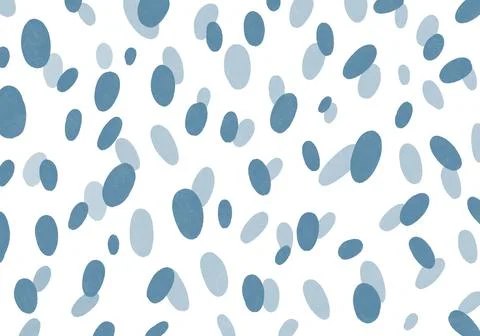 Pastel blue background circles ovals. Soft blue white confetti background Illustrazione stock