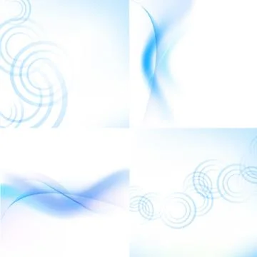 Pastel blue backgrounds set Stock Illustration