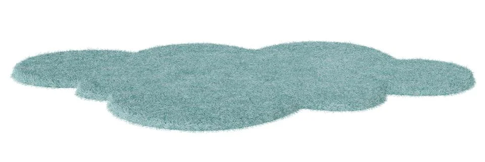 Pastel blue carpet, cloud shape, with a detailed texture, perfect for modern Stock Illustration
