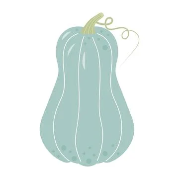 Pastel boho pumpkin isolated on white background. Thanksgiving Day, Harvest.. Stock Illustration