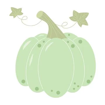 Pastel boho pumpkin isolated on white background. Illustrazione stock